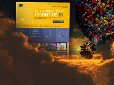 Software Technology Works Inc - designing layout mockup ui ux web design website