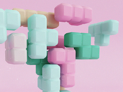 Tetris 36daysoftype 3d c4d game illustration lettering play render tetris type typography