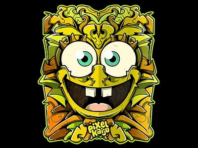 Spongebob x Pixelkaiju cartoon illustration nickelodeon spongebob vector