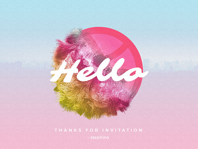 Hello Dribbble! hello dribbble psd timonthemes