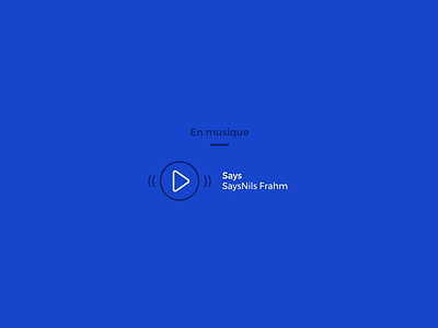 "En musique" blue music player ui