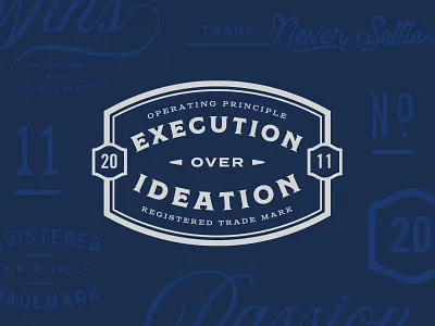 Execution Over Ideation badge blue branding cat chewy dog identity lockup logo pet seal typography