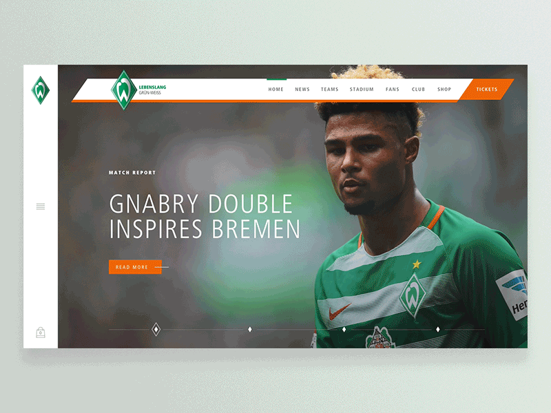 SV Werder Bremen Concept - Prototype bremen bundesliga button concept football interaction nav principle prototype sketch ui ux