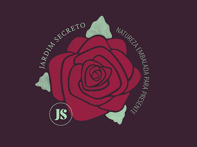 Rose + Monogram garden illustration jardim monogram rosa secreto