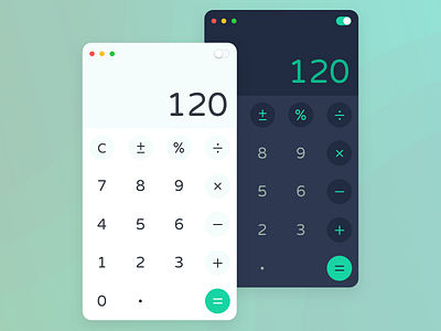 Daily UI #004 - Calculator bright calculator dailyui dark day night number