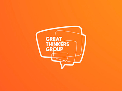 Great Thinkers Group season 02 brand branding lecture logo logotype motivational speech speech bubble