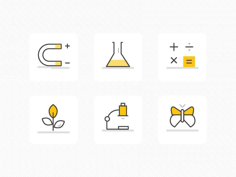 Icons- Aakash iTutor App cards courses education happy icon linear perfect pixel playful primary solid subjects