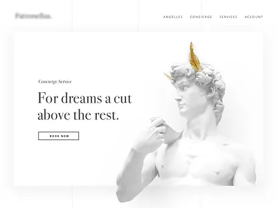 Can't tell 🙈 🙊 🙉 app clean exclusive landing sculpture ui ux web white