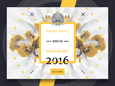 Google - Invitation elephant google invitation party print smoke wings yellow