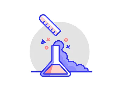 Chemisty art dichromatic fun illustration line mailchimp