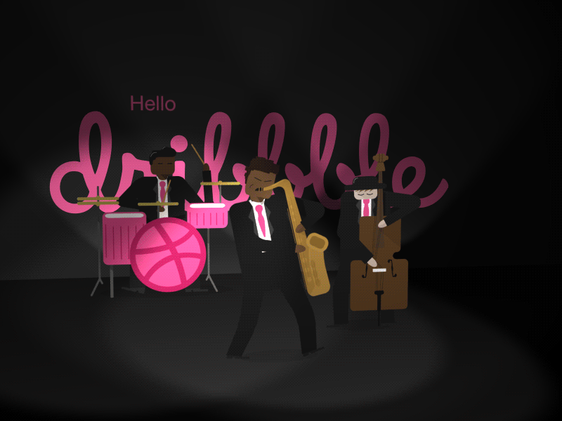 Hello Dribbble band debut dribbble jazz music