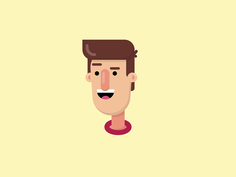 Face It 2d character face flat mograph motion