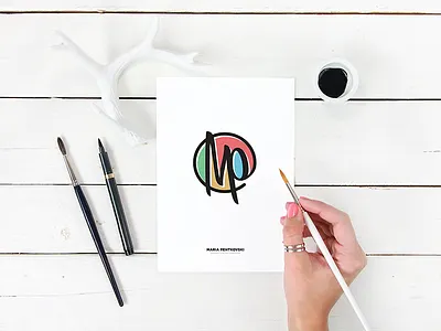 Monogram For Maria branding logo monogram