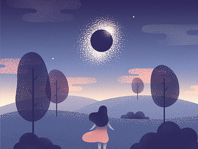 Total Solar Eclipse eclipse girl landscape moon nature solar eclipse sun sunset texture total solar eclipse trees