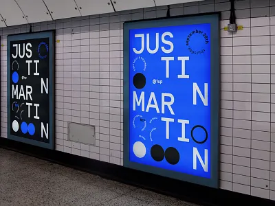 Justin Martin @1up Poster debut design first shot hello layout poster