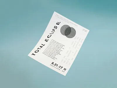 Solar Zone eclipse layers lettering poster solar eclipse type typography