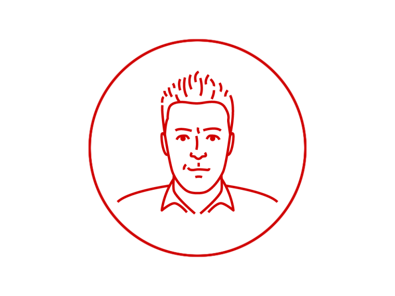 Luis the Marketing Manager animation avatar dog face flat nolte outline person profile