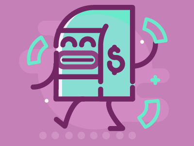 ATM baby atm character cute design flat icon illustration lines material design