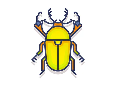Golden Stag Beetle (193/365) beetle bug design series golden illustration insect jaws lamprima stag