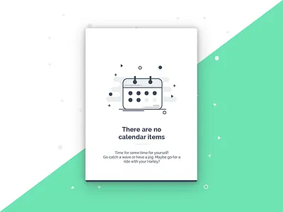 No calendar items left. calendar clean design empty states illustration items secret