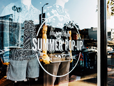 Life After Denim - Pop-up Shop brand clothing pop up signage summer vinyl wayfinding