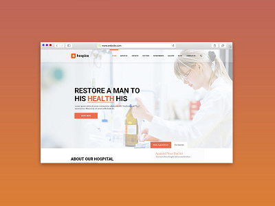 Hospice Medical PSD Template clinic dentist doctor health health blog health care hospice hospital insurance medical medicine patient
