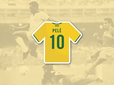 Brazil Playoff Sticker beautiful game brazil contest follow me jersey pelé playoff soccer sport sticker ten yellow
