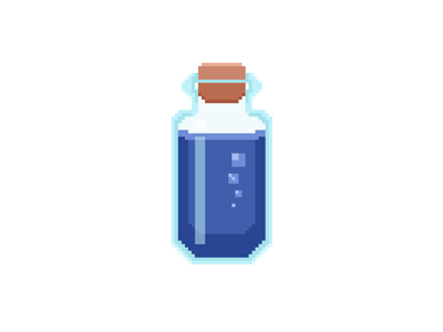 Mana Potion blue mana pixel art pot potion