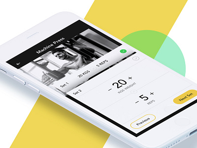 Workout app fitness gym health mobile reps set tracking training ui ux workout