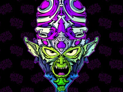 Mojo Jojo x Pixelkaiju cartoon network characters illustration mojo jojo powerpuff girls vector