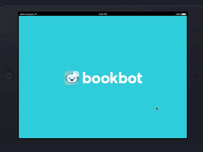 Bookbot | App MVP Walkthrough app book bot card children cute mvp reading ui ux