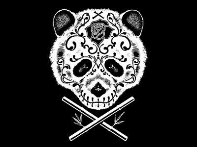 Panda De La Muerte animals barmalisirtb design art panda