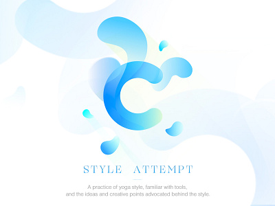 Day.11 Style Attempt blue circle color design element exercise letter minimalism poster shadow white yoga