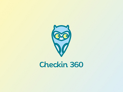 Checkin 360 brand branding icon identity illustrator logo logotype owl ukraine vector