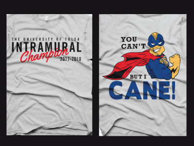 Intramural Champion Shirt campus cane captain champion hurricane intramural recreation shirt tulsa