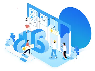 illustration for teambition landing page illustration project management tool