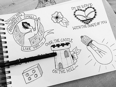 Ed Sheeran Flash Sheet drawing flash illustration tattoo