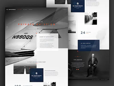 QS Partners Website Design aircraft animation interactive mobile ui ux web website design