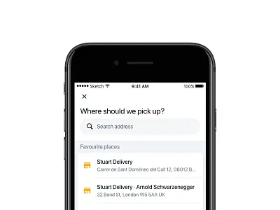 Choose a pickup point II delivery iconography ios map pickup stuart tracking ui ux