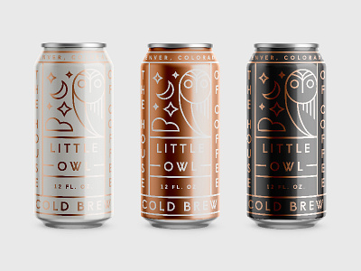 Little Owl badge beer branding can coffee line work lines logo packaging system typography