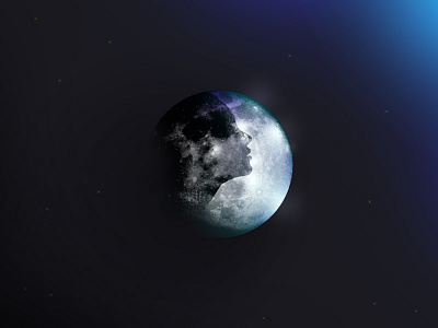 Dear Moon abstract concept dark design illustration photomanipulation