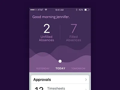 Mobile Dashboard 3-Day Trend Graph chart dashboard graph ios lines mobile purple trend