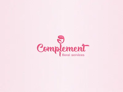 Complement complement floral flowers lettering pink rose