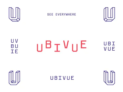Ubivue 360 lettering logo mark perspective type ubivue video