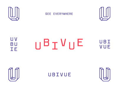 Ubivue 360 lettering logo mark perspective type ubivue video