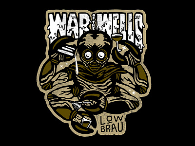 War of the Wells illustration 3 color alien cocktail drawing illustration retro sci fi