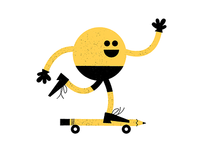 😅 art doodle draw drawing illustration pencil skateboarding smiley texture vector wave