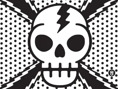 Calaveras brand comics icons rock skull vector