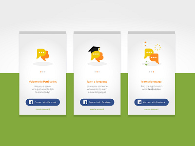 Pen Buddies App Intro app intro ui ux