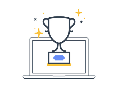 Champion champion icon illustration marketing trophy